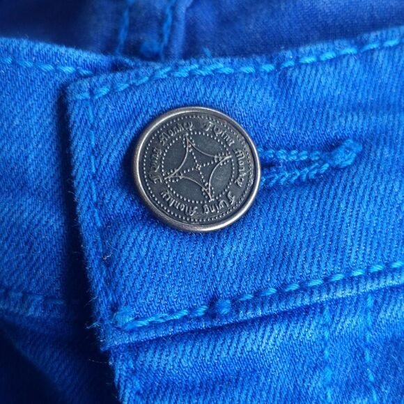 Flying Monkey vintage bright blue leggings/jeggings, Made in USA, (juniors) 9 - Picture 7 of 7